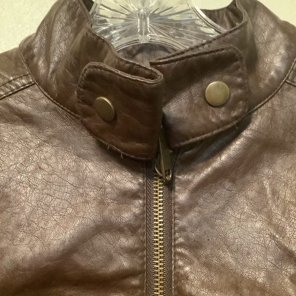 Therapy Women’s street wear motto bikercore small festival faux leather jacket - Picture 4 of 12